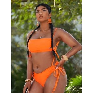 🆕 Plus Size Orange Bikini